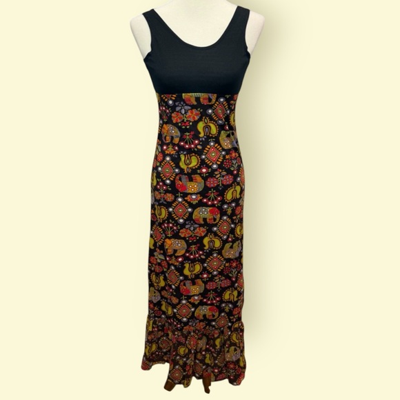 Vintage Dresses & Skirts - Vintage 1960s–70s Folk Psychedelic Maxi Dress